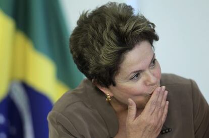 La presidenta brasileña, Dilma Rousseff, en Brasilia el 29 de agosto.