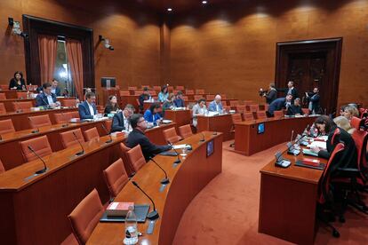 Un momento de la celebración de la Junta de Portavoces. / PARLAMENT