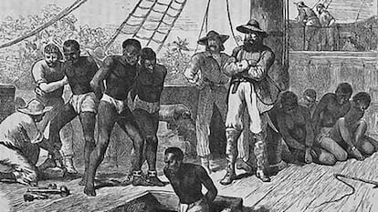 Barco de esclavos en el siglo XIX