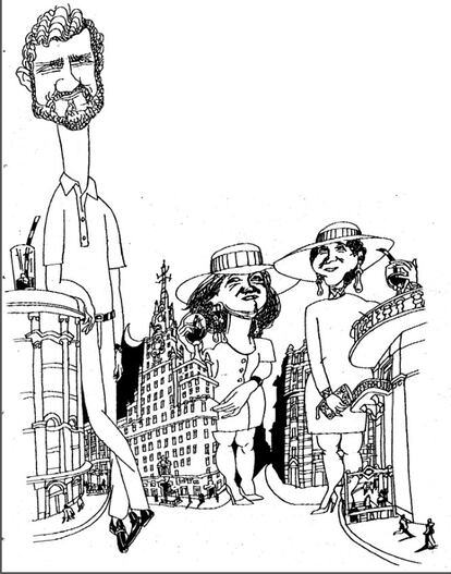 El príncipe Felipe y las infantas Cristina y Elena. Publicada el 17 de septiembre de 1997 con el artículo "Paisaje" de Javier Rioyo.