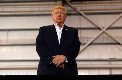 US President Donald Trump in Melbourne (Florida).