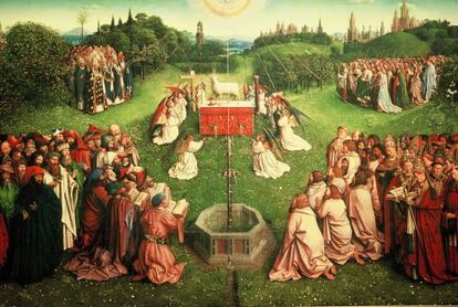 'La adoración del cordero místico', de los hermanos Van Eyck.