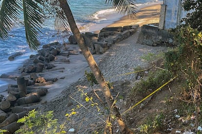 Vista del lugar donde fue encontrado el cuerpo de la española Matilde Muñoz, en Lombok.