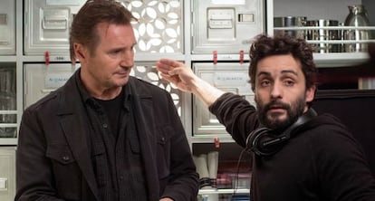 Liam Neeson y Jaume Collet-Serra, en una imagen promocional.