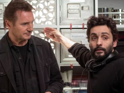 Liam Neeson y Jaume Collet-Serra, en una imagen promocional.