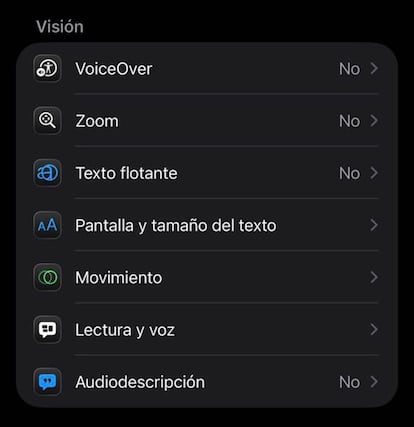 Accesibilidad en iOS 26