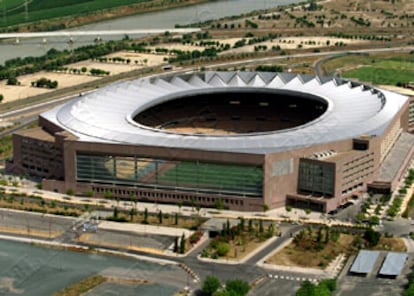 Vista aérea del Estadio Olímpico de La Cartuja.