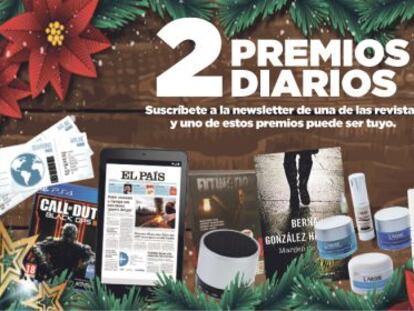 Consigue viajes, 'tablets' y relojes diarios con las 'newsletters' de PRISA Revistas