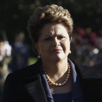 Mariano Rajoy, jefe del Gobierno, junto a la presidenta de Brasil, Dilma Rousseff