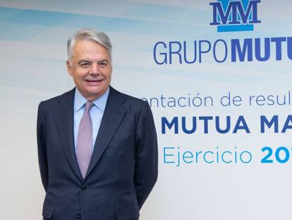 Ignacio Garralda, presidente y consejero delegado de la Mutua, en la presentación de resultados de 2018.