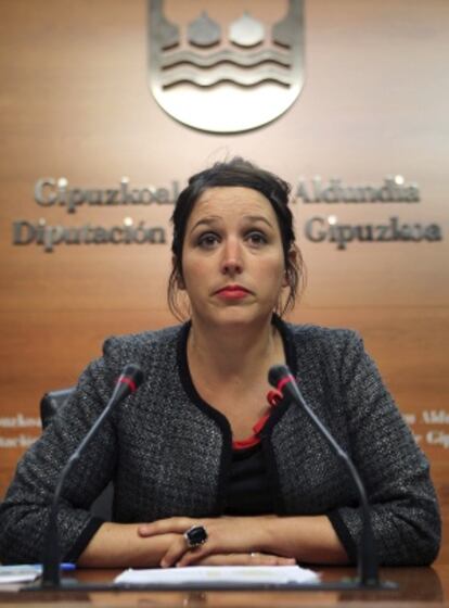 Larraitz Ugarte, ayer en la Diputación guipuzcoana.