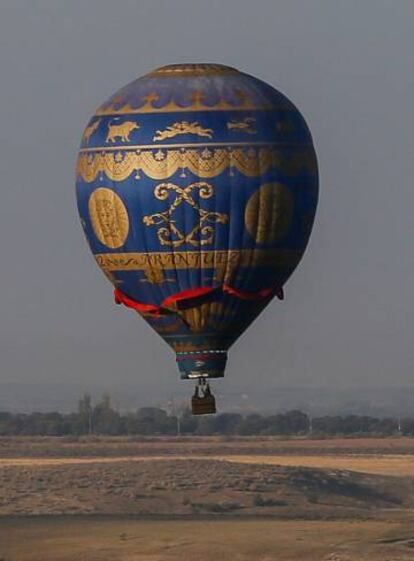 El 'Montgolfier' durante el vuelo del pasado miércoles a primera hora de la mañana.