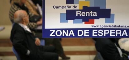 Zona de espera de una de las oficinas de la Agencia Tributaria, cuando se inicia la atención en oficinas para los contribuyentes que requieran asistencia especializada.