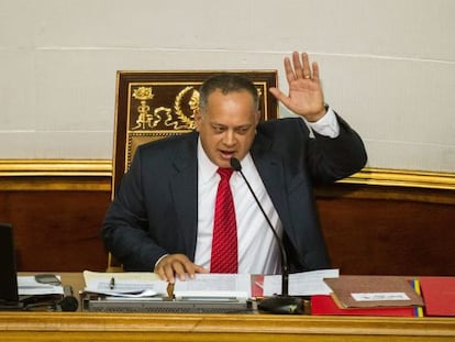 El presidente de la Asamblea Nacional de Venezuela, Diosdado Cabello.