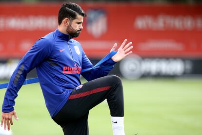 Diego Costa, en un entrenamiento.