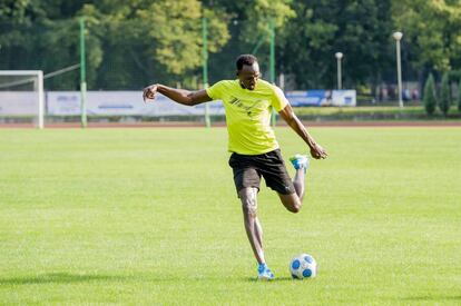 Bolt, durante um jogo beneficente em 2014.