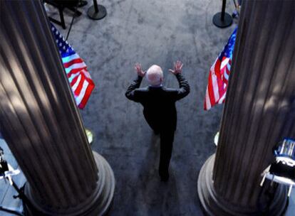 El candidato republicano a la Casa Blanca, John McCain, en Nueva York.