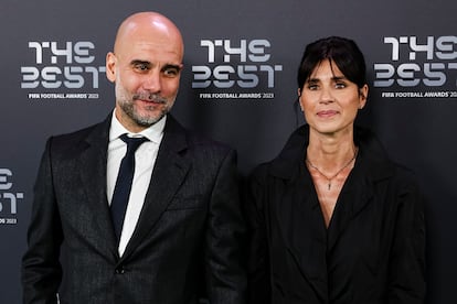 Pep Guardiola y Cristina Serra, en los Fifa Football Awards 2023, celebrados en Londres en enero de 2024.