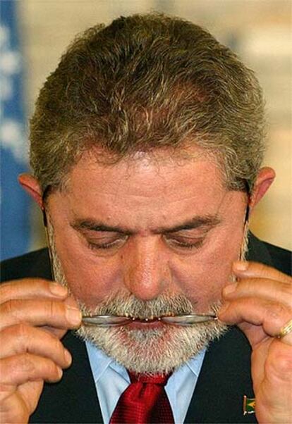 El presidente Lula, tras su discurso a la nación del viernes.