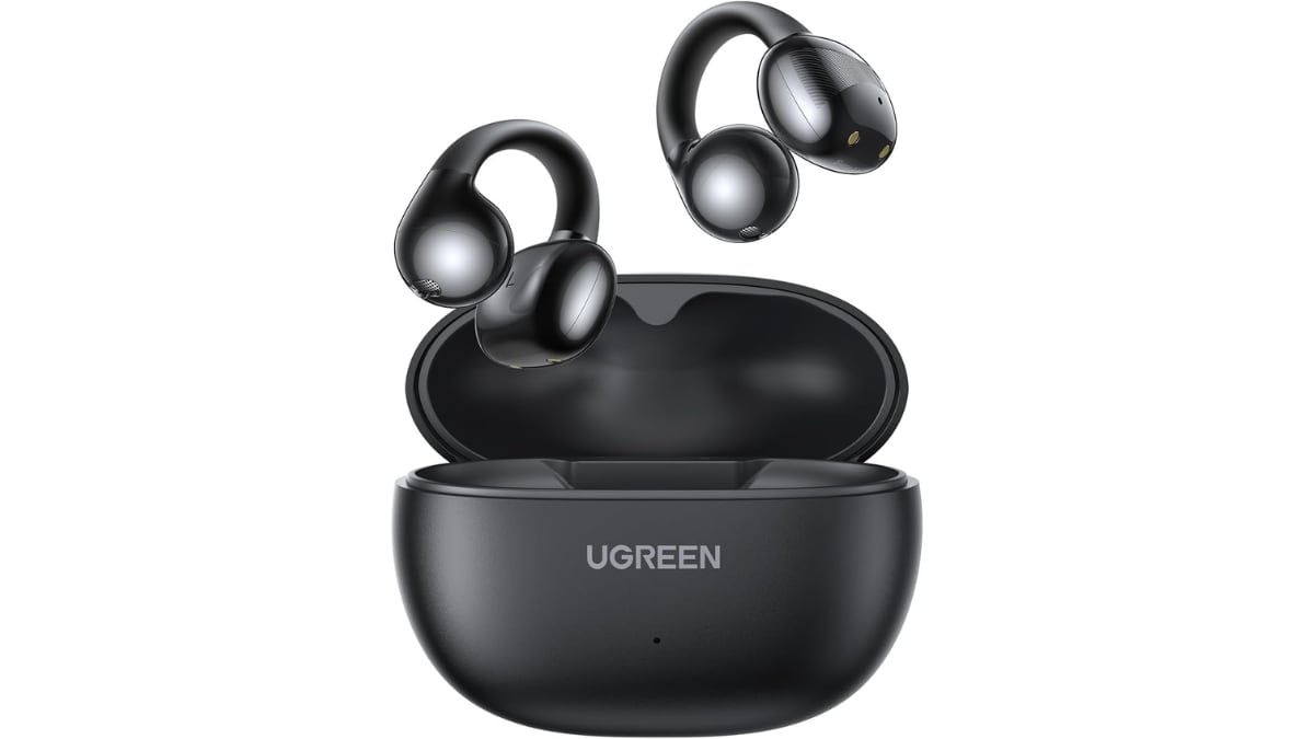 Auriculares inalámbricos con clip.