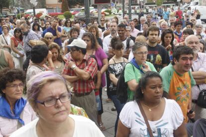 Concentración celebrada el pasado miércoles en Bilbao para protestar por el asesinato, dos días antes, de Deisy Mendoza.