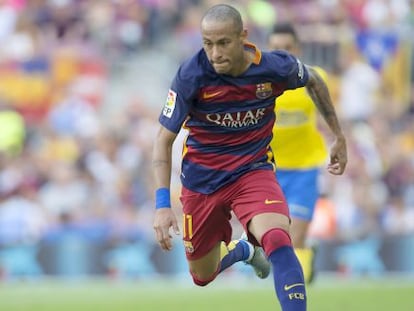 Neymar en el partido entre FC Barcelona y Las Palmas.