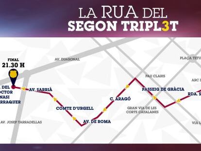 Itinerari que seguir&agrave; la rua del Bar&ccedil;a. 