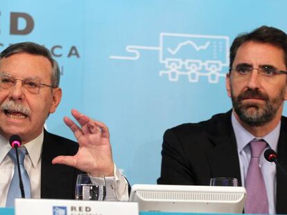 José Folgado, presidente de REE y Juan Lasala, consejero delegado.   