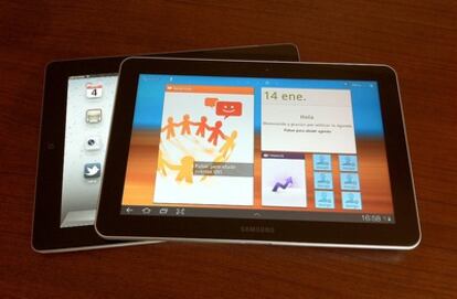 El aparato combina entretenimiento multimedia, ligereza y autonomía. Samsung Tab, de 10 pulgadas, graba video en alta definición y permite ver contenidos en Flash, a diferencia de su rival iPad. Se vende libre por 499 euros, aunque tanto Vodafone como Orange la ofrecen con tarifas de datos desde 199 y 329 euros respectivamente.