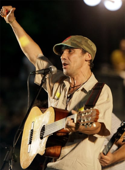 El músico francés Manu Chao, en un momento de su actuación en La Habana