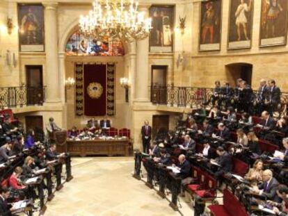 Sesión plenaria de las Juntas Generales de Bizkaia en Gernika.