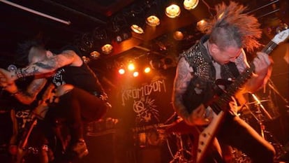 Actuación del grupo punk australiano Kromosom, en Melbourne.