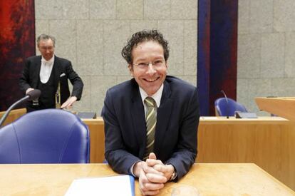 Jeroen Dijsselbloem, durante una sesión del Parlamento holandés la semana pasada.