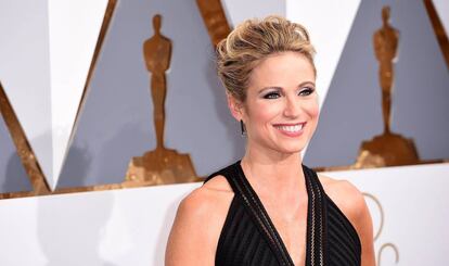 La periodista Amy Robach, en los Oscar de 2016.