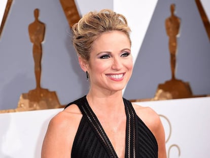 La periodista Amy Robach, en los Oscar de 2016.