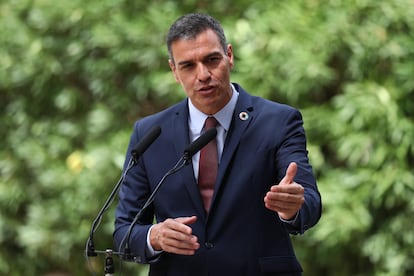 Pedro Sánchez en Palma de Mallorca, el pasado 12 de agosto.