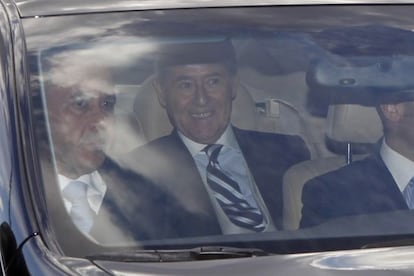 Miguel Blesa, a su llegada ayer a su boda.