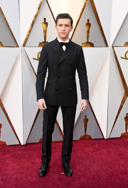 Tom Holland en los Oscar de 2018. Desde las redes se pida que repita la visita, pero esta vez como presentador de la gala en 2022.