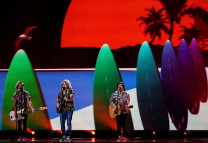 Ensayo de Manel Navarro en Eurovisión.