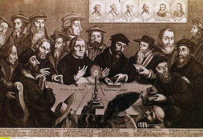 Lutero y los líderes de la reforma protestante.