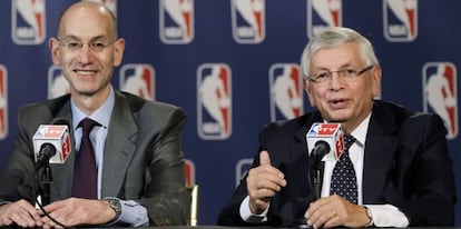 Adam Silver junto a David Stern