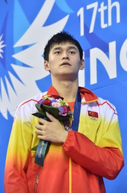 El nadador chino Sun Yang, en los 17º Juegos de Asia