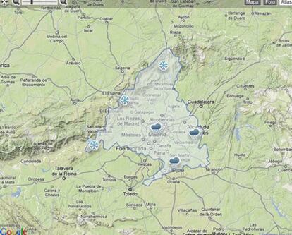 Habrá nieve a partir de los 800-1.000 metros, aunque la cota puede bajar por la mañana hasta los 700.