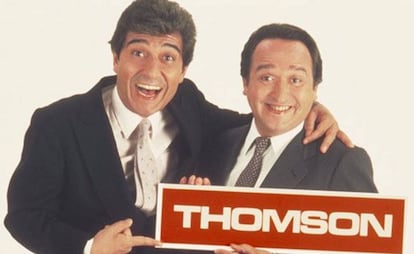 Anuncio de los televisores Thomson, con Andrés Pajares y Fernando Esteso, en 1984.