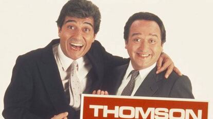 Anuncio de los televisores Thomson, con Andrés Pajares y Fernando Esteso, en 1984.