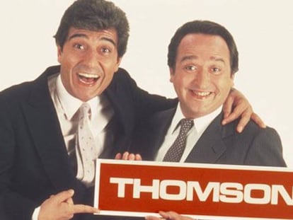 Anuncio de los televisores Thomson, con Andrés Pajares y Fernando Esteso, en 1984.