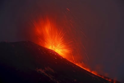 Erupción del Etna, en la isla italiana de Sicilia.