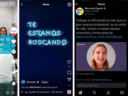 Las empresas buscan talento en redes sociales como TikTok, Instagram y Twitter.