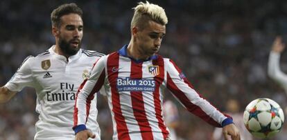 Carvajal presiona a Griezmann