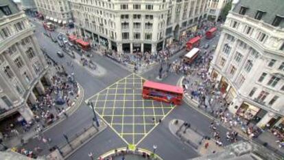 Cruce entre Oxford y Regent Street.